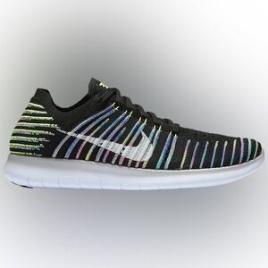Nike Free RN‎ Flyknit Women’s Black and Multicolor Athletic Shoes